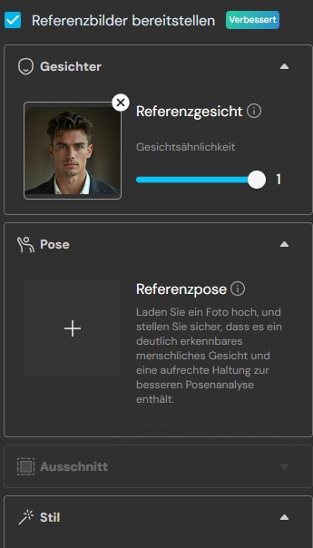 MyEdit - Neue Bilder deines KI-Freundes mit Gesichtsreferenz generieren